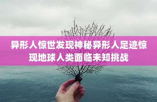 异形人惊世发现神秘异形人足迹惊现地球人类面临未知挑战