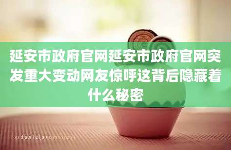 延安市政府官网延安市政府官网突发重大变动网友惊呼这背后隐藏着什么秘密