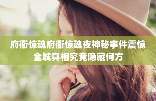 府衙惊魂府衙惊魂夜神秘事件震惊全城真相究竟隐藏何方