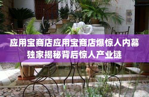 应用宝商店应用宝商店爆惊人内幕独家揭秘背后惊人产业链