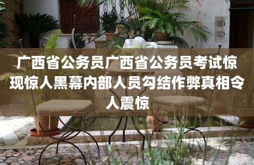 广西省公务员广西省公务员考试惊现惊人黑幕内部人员勾结作弊真相令人震惊