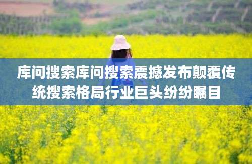 库问搜索库问搜索震撼发布颠覆传统搜索格局行业巨头纷纷瞩目