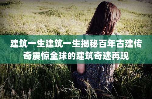 建筑一生建筑一生揭秘百年古建传奇震惊全球的建筑奇迹再现