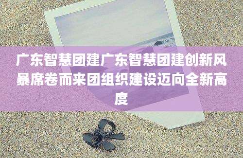 广东智慧团建广东智慧团建创新风暴席卷而来团组织建设迈向全新高度