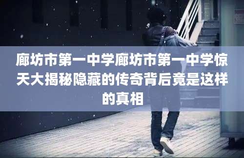 廊坊市第一中学廊坊市第一中学惊天大揭秘隐藏的传奇背后竟是这样的真相