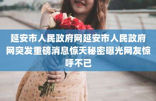 延安市人民政府网延安市人民政府网突发重磅消息惊天秘密曝光网友惊呼不已