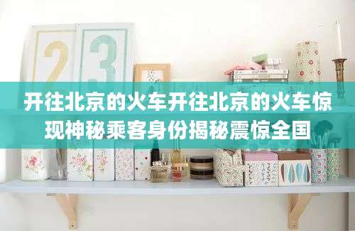 开往北京的火车开往北京的火车惊现神秘乘客身份揭秘震惊全国
