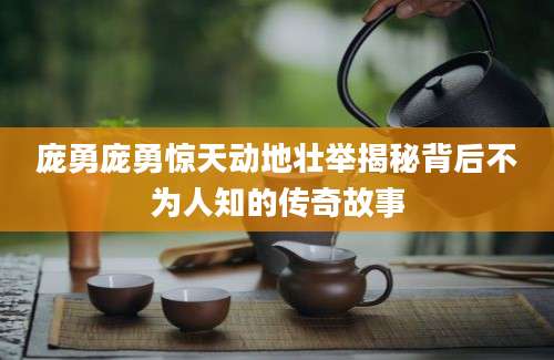 庞勇庞勇惊天动地壮举揭秘背后不为人知的传奇故事