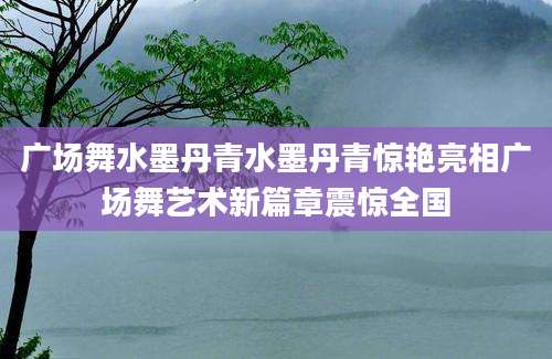 广场舞水墨丹青水墨丹青惊艳亮相广场舞艺术新篇章震惊全国