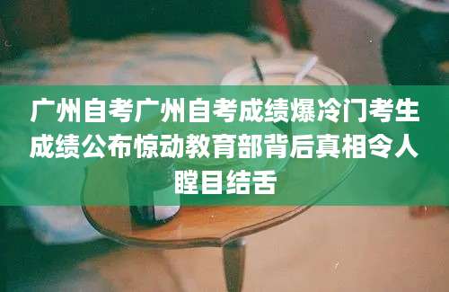 广州自考广州自考成绩爆冷门考生成绩公布惊动教育部背后真相令人瞠目结舌