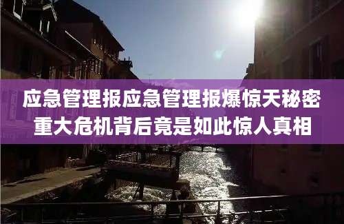 应急管理报应急管理报爆惊天秘密重大危机背后竟是如此惊人真相